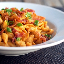 Healthy Bacon and Pumpkin Pasta