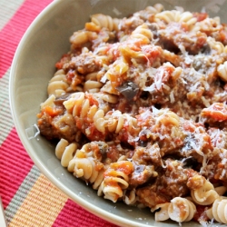 Sausage & Eggplant Pasta