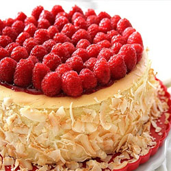 Coconut & Raspberry Cheesecake