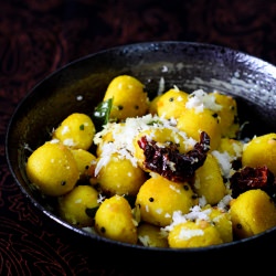 Cornmeal Dumplings Stir Fry