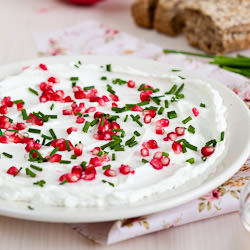 Creamy Goat Cheese with Pomegranate