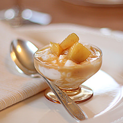 Rice Pudding with Caramel Apples