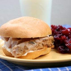 Turkey Sandwich and Cranberry Sauce