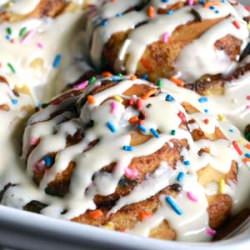 Birthday Cake Batter Cinnamon Rolls