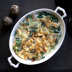 Creamy Spinach with Pancetta