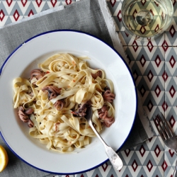 Baby Octopus with Fresh Fettuccine