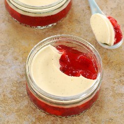 Strawberry Jelly with Vanilla Panna