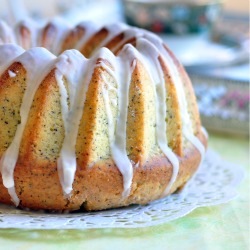 Lemon Poppy Seed Whipped Cream Cake