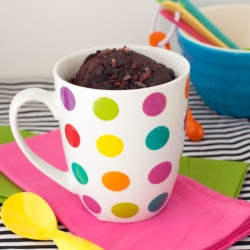 Fudge + Vanilla Bean Mug Cakes