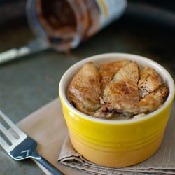 Nutella Croissant Bread Pudding