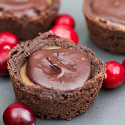 Cranberry Caramel Chocolate Tarts