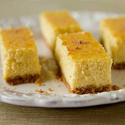 Eggnog Cheesecake Bars