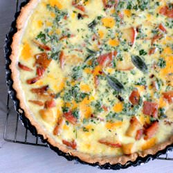 Apple Cheddar Quiche w/ Ham