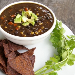 Spicy Vegan Black Bean Soup