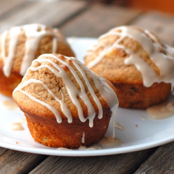 Vanilla Glazed Apple Muffins