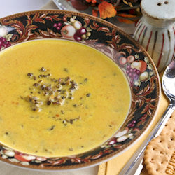 Cream of Kabocha and Wild Rice Soup