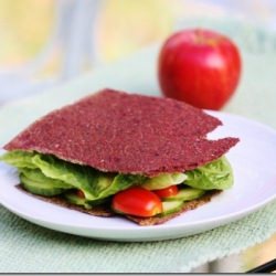 Raw Flatbread Sandwich with Avocado