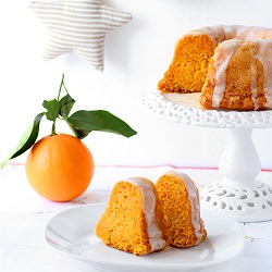 Pumpkin Cake w/ Lemon Glaze