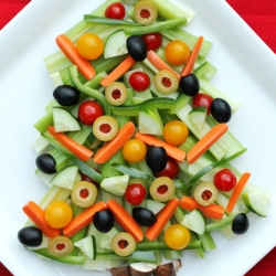 Christmas Tree Relish Tray