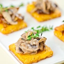 Mushroom Polenta Bites