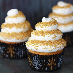 Eggnog Cupcakes with Spiced Rum