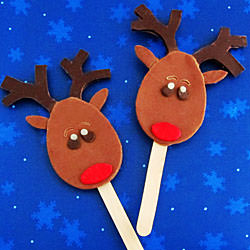 Chocolate Reindeer Lollipops