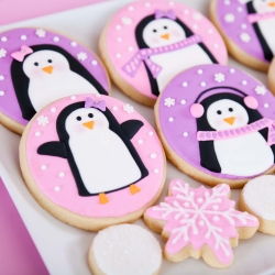 Pretty Penguin Cookies