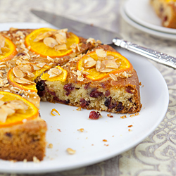 Orange, Cranberry & Almond Torte