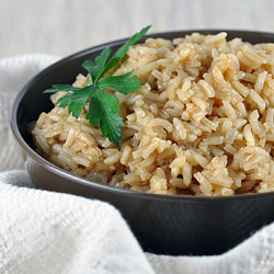 Rice Pilaf with Beef Consomme