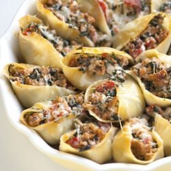 Baked Shells with Sausage