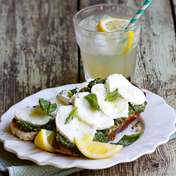 Bruschetta with Basil Pesto