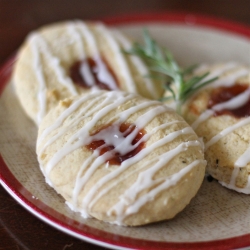 Rosemary Strawberry Lemon Scones