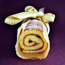 Blackcurrant Cream Swiss Roll