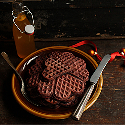 Tonka Bean Flavored Beetroot Waffle