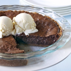 Peanut Butter Brownie Pudding Pie