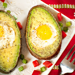 Eggs in Avocado Slices