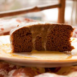 Gingerbread Cake w/ Lemon Sauce