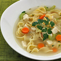 Vegetarian Chicken Noodle Soup