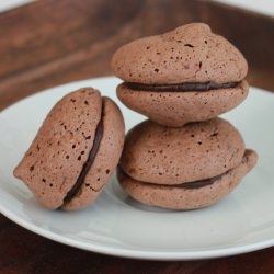 Dark Chocolate Pecan Macarons