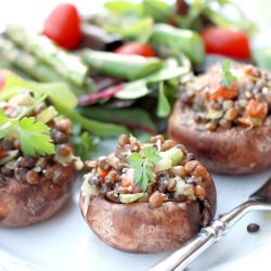 Lentil Stuffed Mushrooms