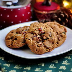 Dark Fruitcake Spice Cookies