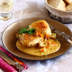 Chicken in Cava Sauce