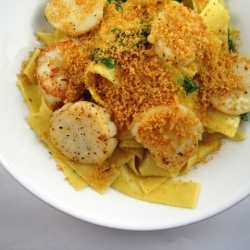 Pappardelle w Scallops and Arugala