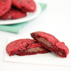 Nutella Red Velvet Cookies