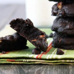 Triple Chocolate Pecan Cookies