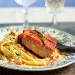 Salmon with Saffron Sauce