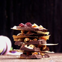 Dried Fruit and Nut Chocolate Bark