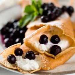 Oatmeal Crepes with Ricotta Filling