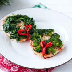 Christmas Pizza Bagel Wreaths