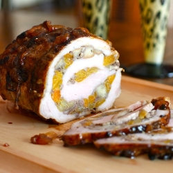 Apricot-Pecan Stuffed Pork Loin